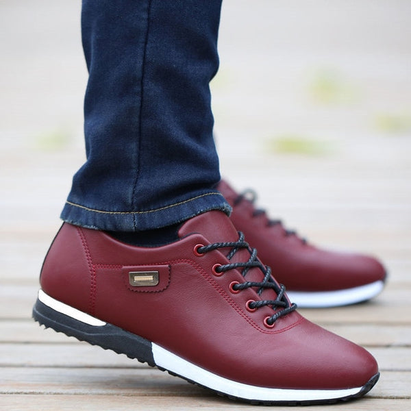 Men's PU Leather Business Casual Shoes for Man Outdoor