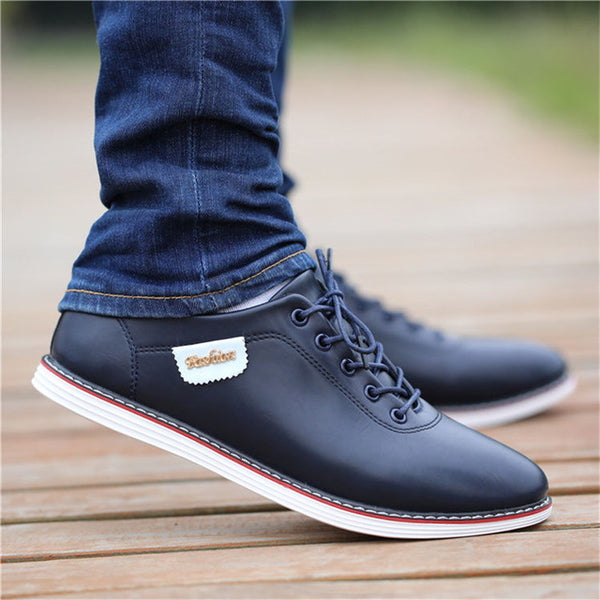 Men's PU Leather Business Casual Shoes for Man Outdoor
