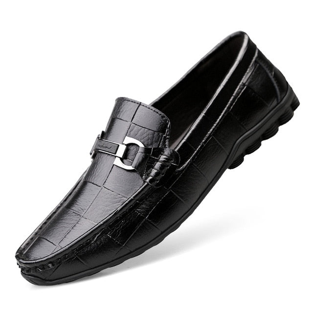 New Men Shoes Leather Genuine Casual Loafers Men Moccasins Shoes