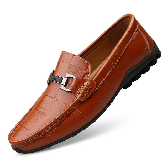 New Men Shoes Leather Genuine Casual Loafers Men Moccasins Shoes